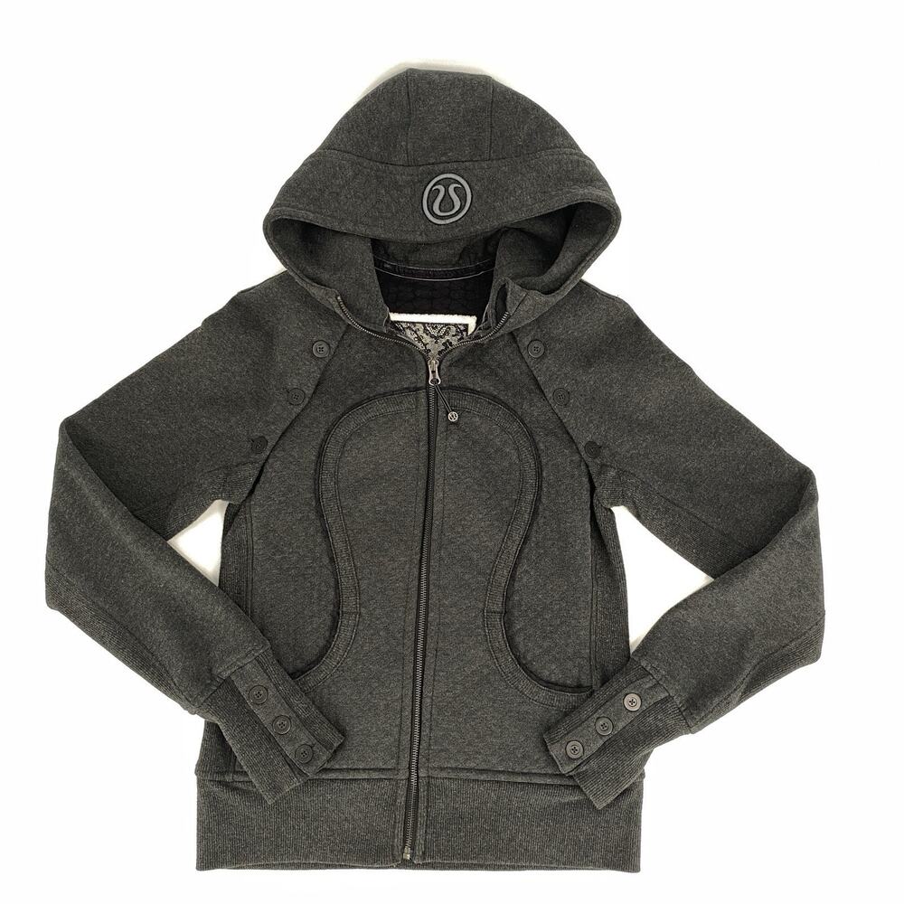 Lululemon Jacket Scuba Hoodie Vest Detach Sleeves Quilted Special Edition Grey 6